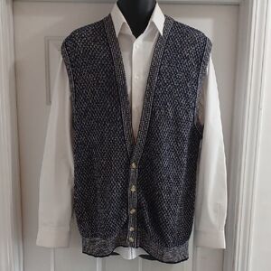 Grand Slam Tour Navy & White Knit Vest